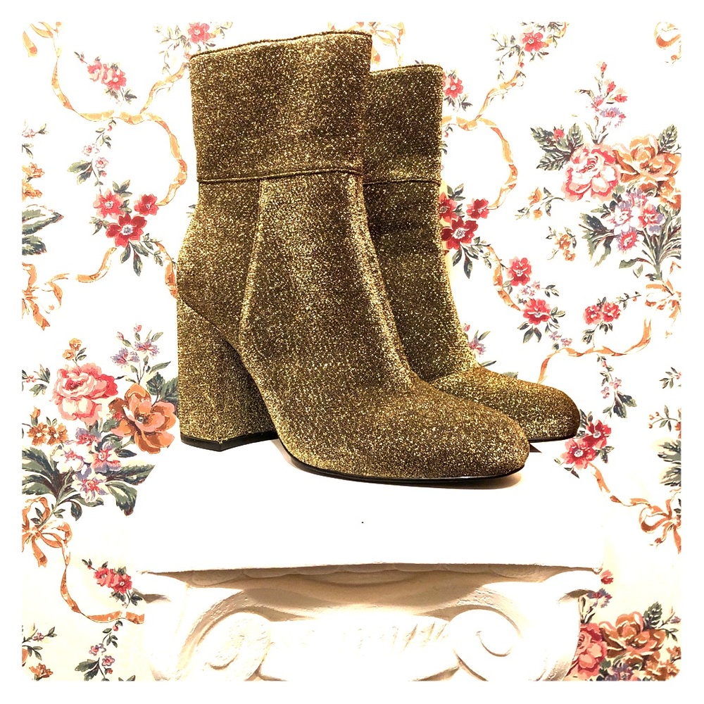 Steve Madden Gold above ankle boots.